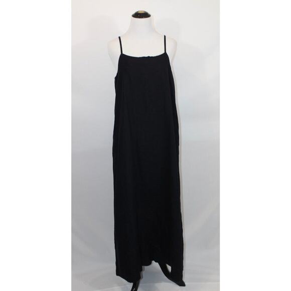 URBAN RESEARCH DOORS Sz 1 One Size Navy Linen Tank Maxi Dress - Picture 7 of 7